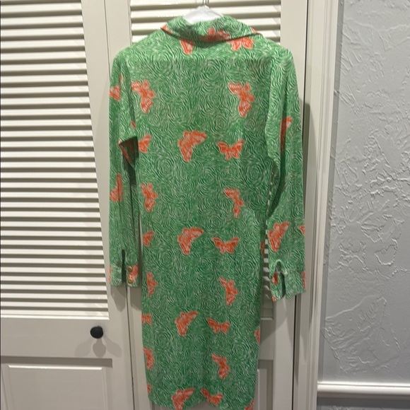 The Lily Lily Pulitzer vintage 70s dress with Orange Butterfly Print - Picture 6 of 9
